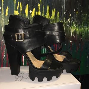 Wild Diva Strappy High Heel Sandals